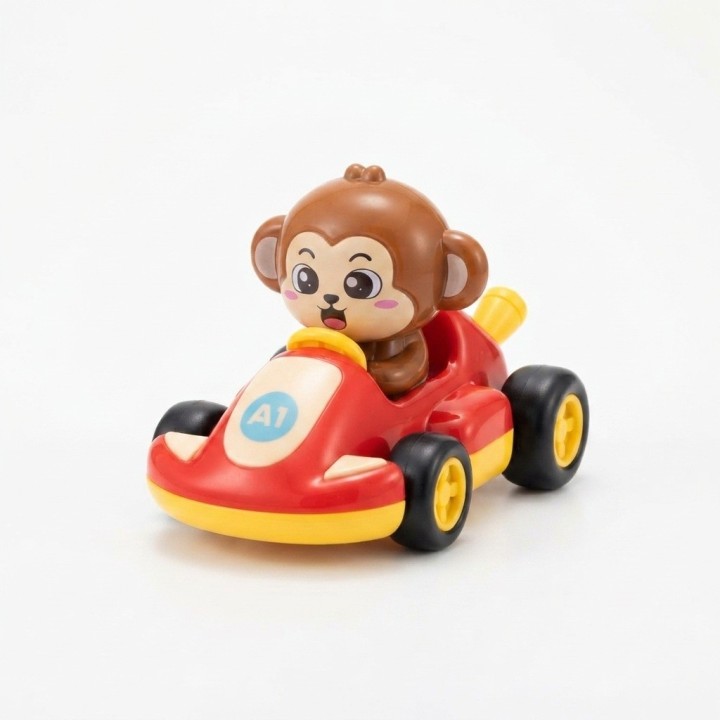 Carrito De Juguete Mono Go Kart Infantil Niños X 4 Unidades