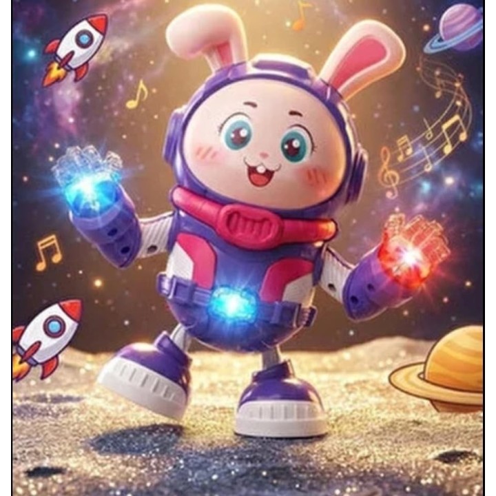 Juguete Conejo Espacial Astronauta Bailarín Luces Y Música