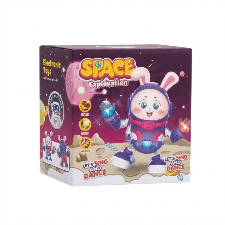 Juguete Conejo Espacial Astronauta Bailarín Luces Y Música
