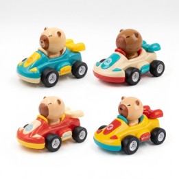 Set 4 Carritos De Impulso Diseño Animalitos Juguete Bebé