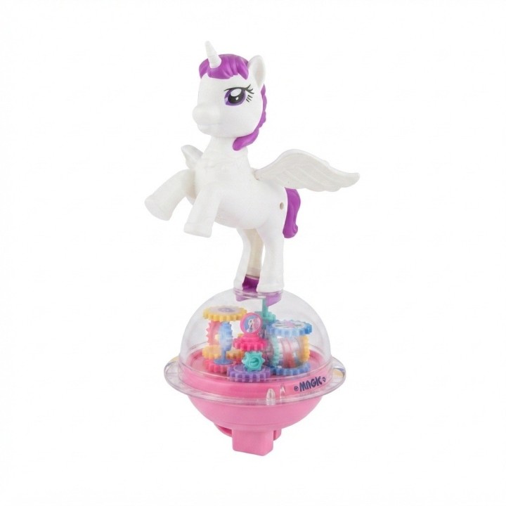 Juguete Unicornio Robot Musical Con Luces Y Rotación 360°