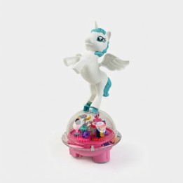 Juguete Unicornio Robot Musical Con Luces Y Rotación 360°