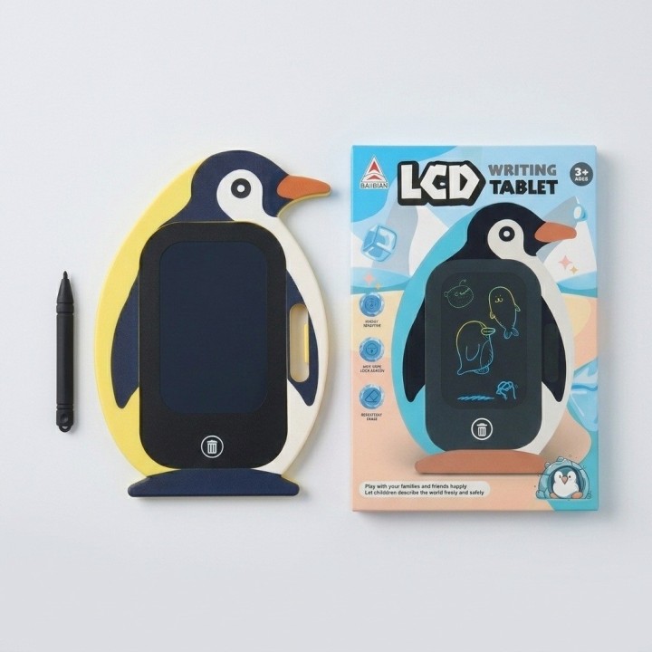 Pizarra Mágica Lcd Pingüino Tableta Dibujo Niños Con Lápiz