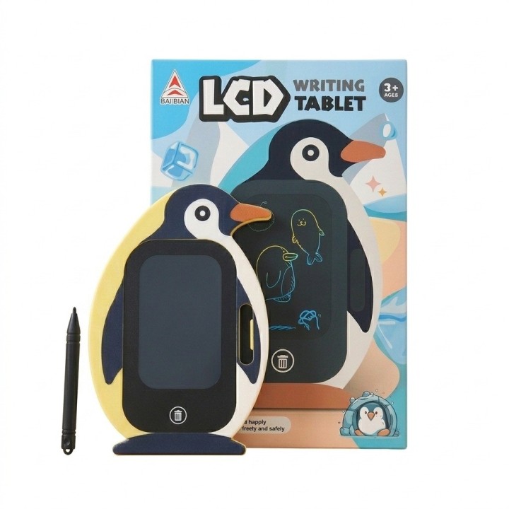 Pizarra Mágica Lcd Pingüino Tableta Dibujo Niños Con Lápiz