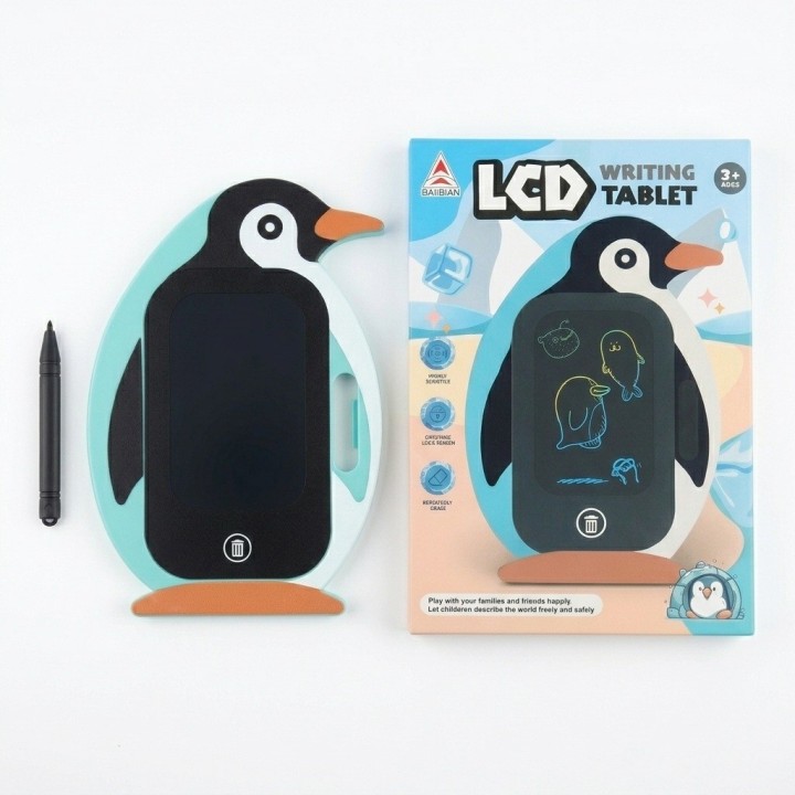 Pizarra Mágica Lcd Pingüino Tableta Dibujo Niños Con Lápiz