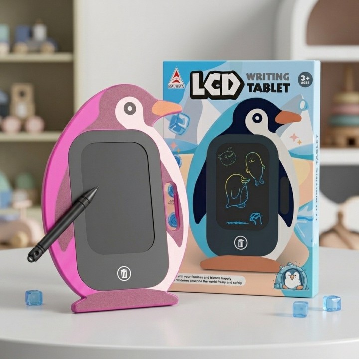 Pizarra Mágica Lcd Pingüino Tableta Dibujo Niños Con Lápiz