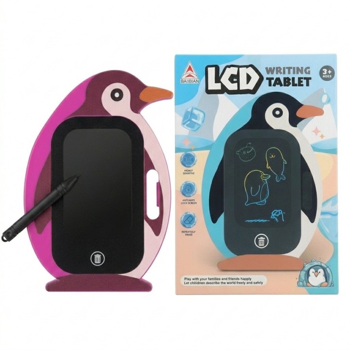 Pizarra Mágica Lcd Pingüino Tableta Dibujo Niños Con Lápiz