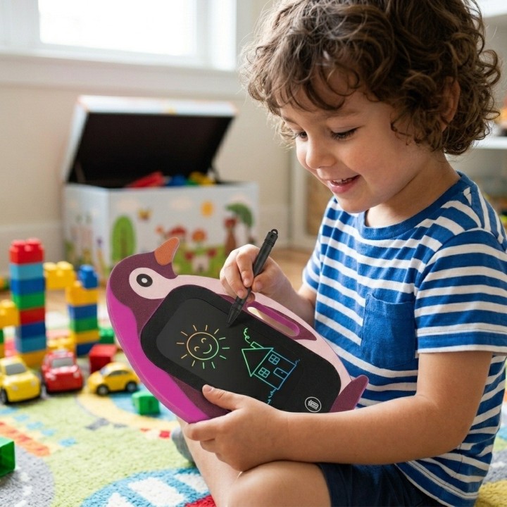 Pizarra Mágica Lcd Pingüino Tableta Dibujo Niños Con Lápiz