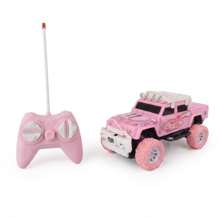 Camioneta Control Remoto Rosa Para Niña + Batería Recargable
