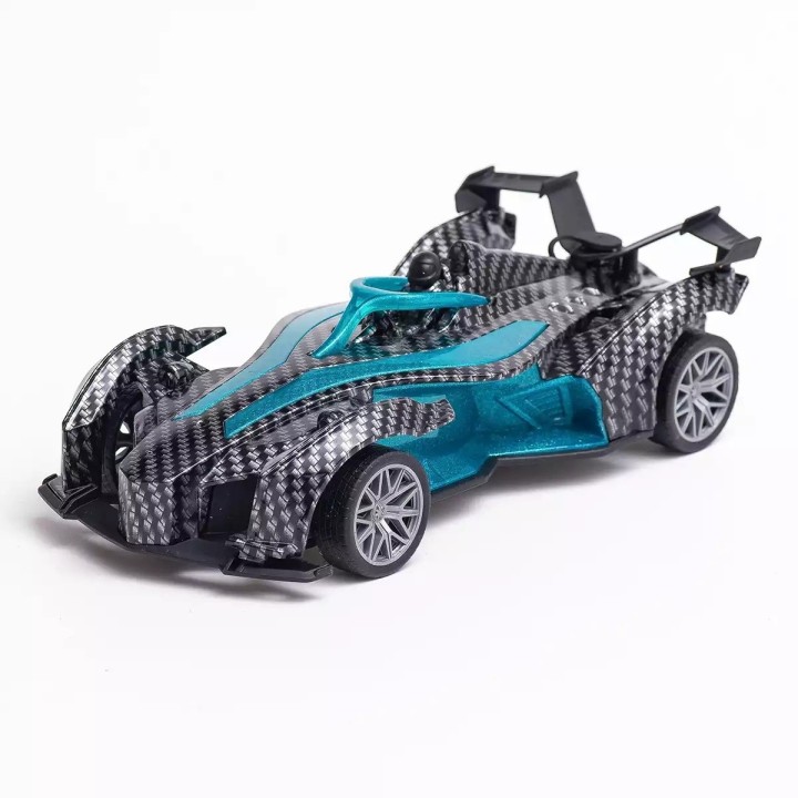 Carro Deportivo A Control Remoto Gris Con Batería Recargable