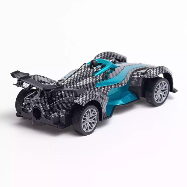 Carro Deportivo A Control Remoto Gris Con Batería Recargable