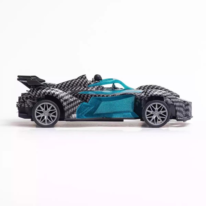 Carro Deportivo A Control Remoto Gris Con Batería Recargable