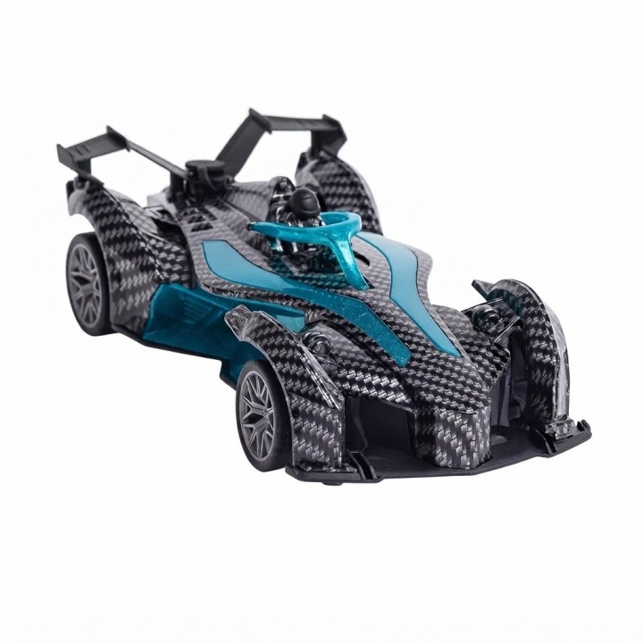 Carro Deportivo A Control Remoto Gris Con Batería Recargable