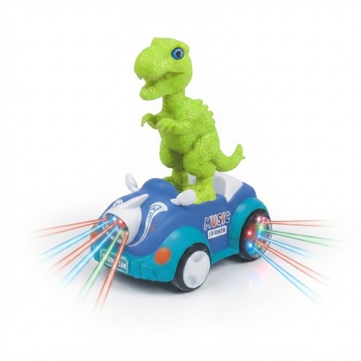 Carro Juguete Dinosaurio T-rex Luces 5d Música Niños