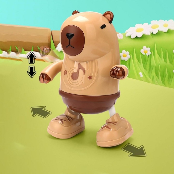 Muñeco Capibara Juguete Interactivo Bailarín Luces Y Sonido