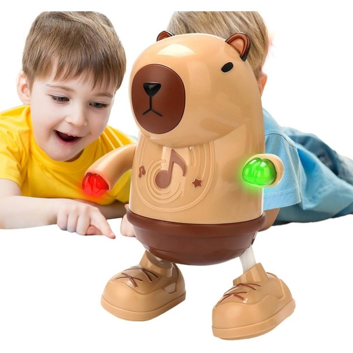 Muñeco Capibara Juguete Interactivo Bailarín Luces Y Sonido