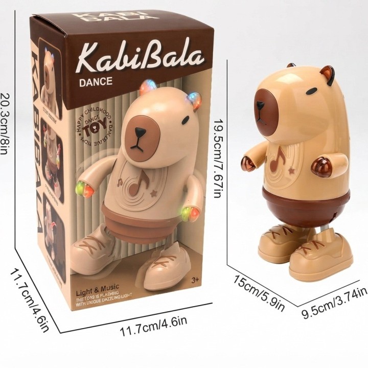 Muñeco Capibara Juguete Interactivo Bailarín Luces Y Sonido