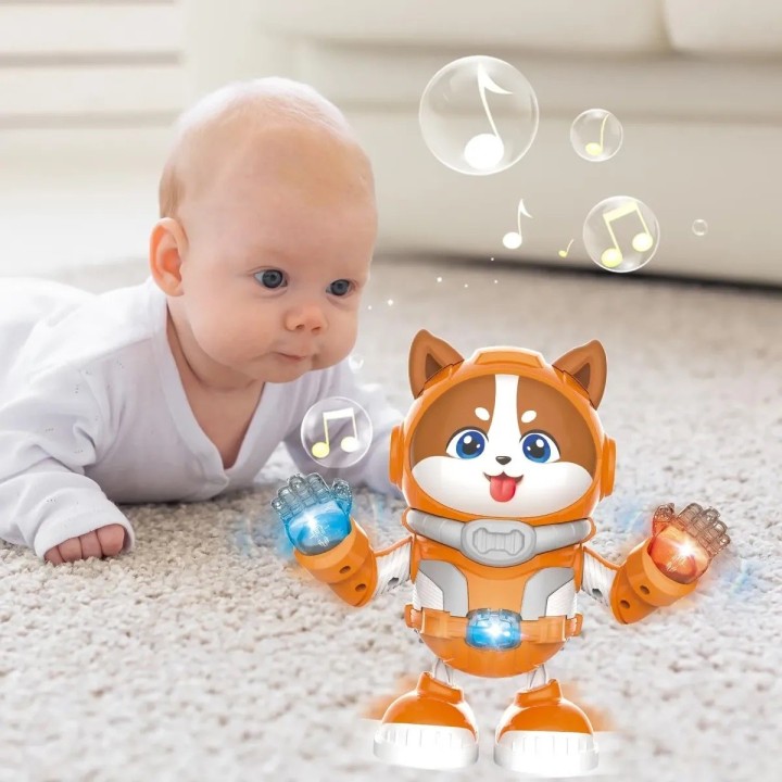 Perro Astronauta Robot Bailarín Con Luces Y Música