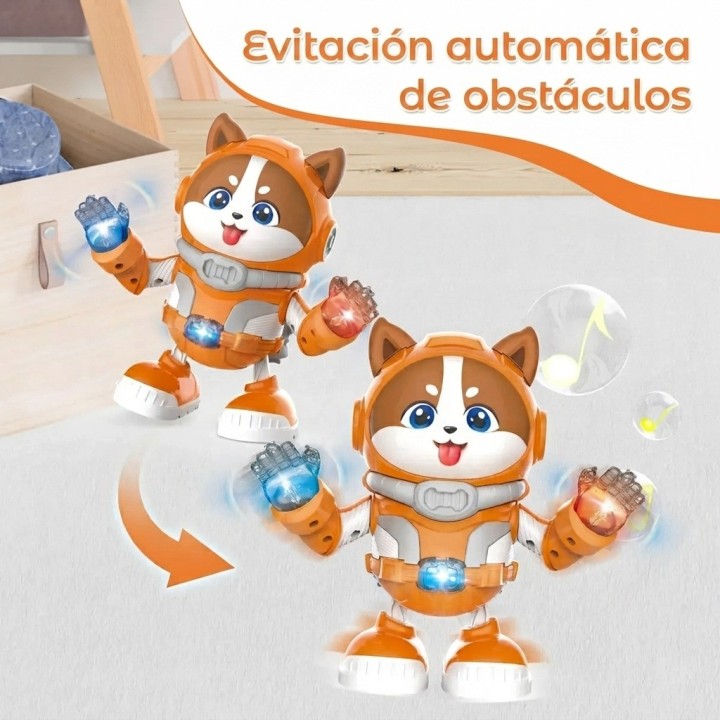 Perro Astronauta Robot Bailarín Con Luces Y Música