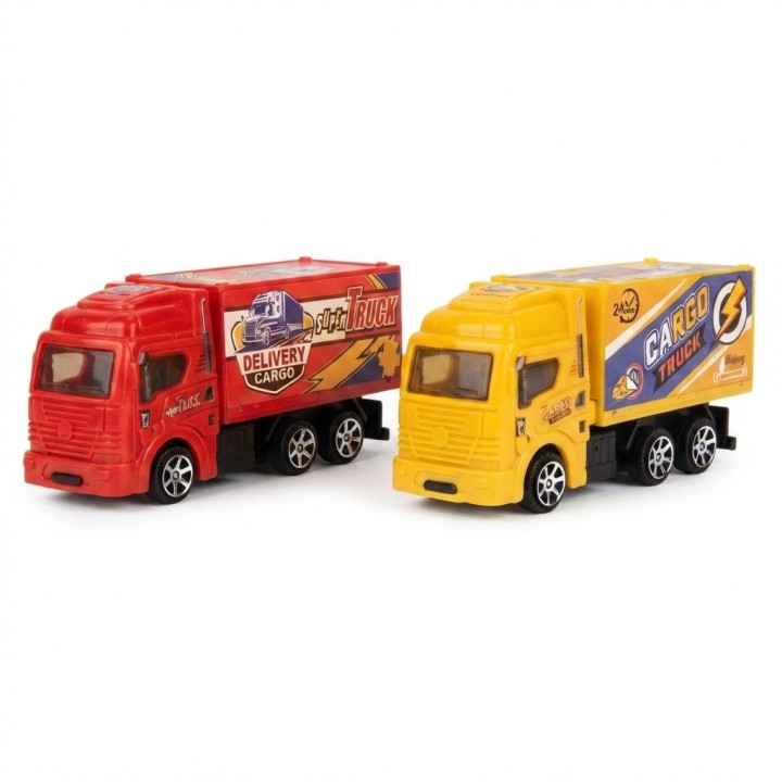 Set 5 Vehiculos Juguete Friccion Camiones Bus Helicoptero