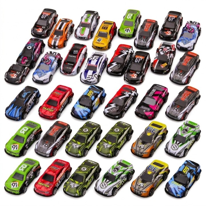 Set De 32 Carros Deportivos De Juguete Fricción Niños