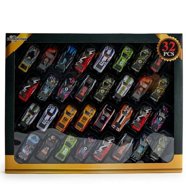 Set De 32 Carros Deportivos De Juguete Fricción Niños