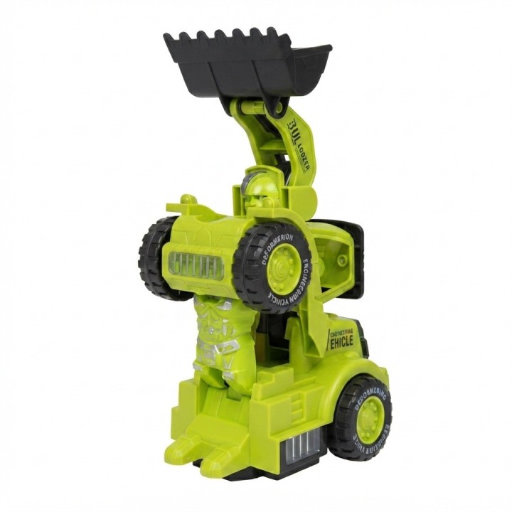 Carro Bulldozer Transformers Robot Transformable + Baterias