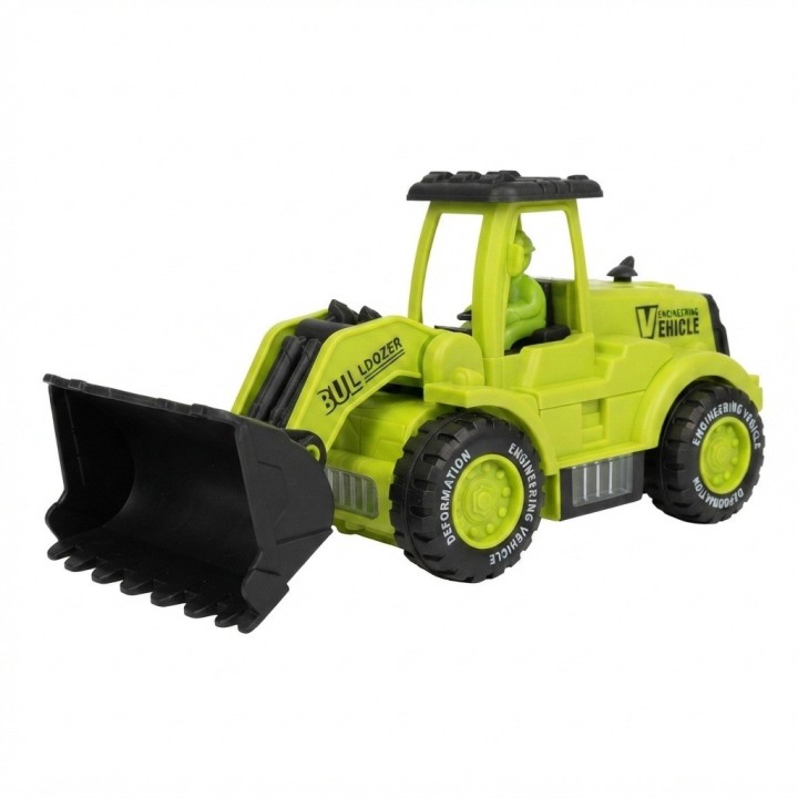 Carro Bulldozer Transformers Robot Transformable + Baterias