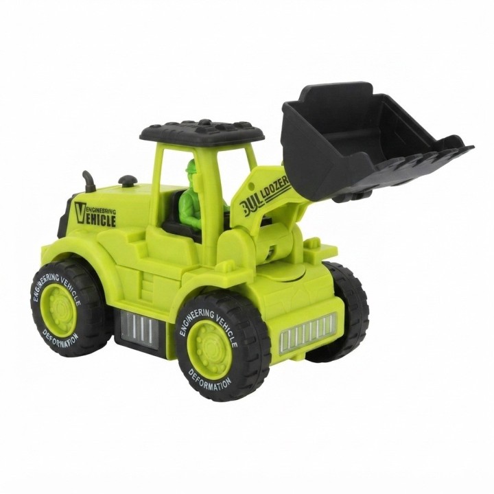 Carro Bulldozer Transformers Robot Transformable + Baterias