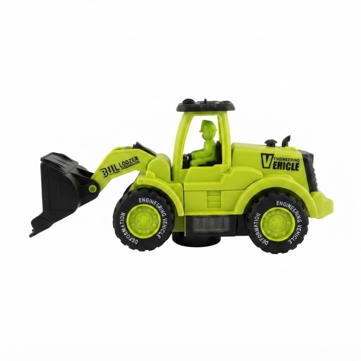 Carro Bulldozer Transformers Robot Transformable + Baterias