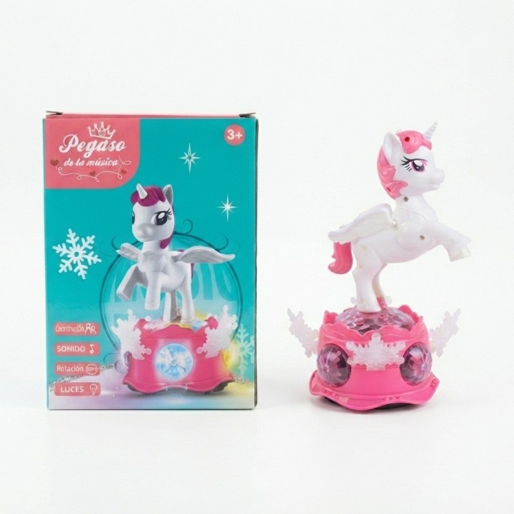 Unicornio De La Música Con Luces, Sonido Y Rotación