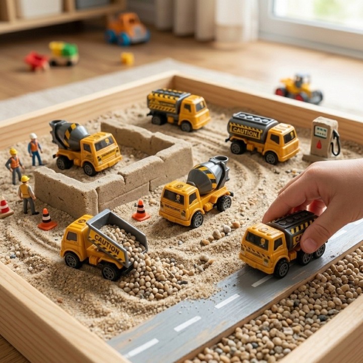 Set 12 Camiones De Construccion Juguete Friccion Niños