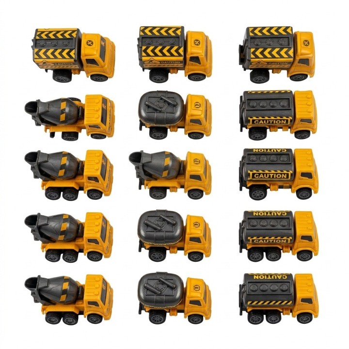 Set 12 Camiones De Construccion Juguete Friccion Niños