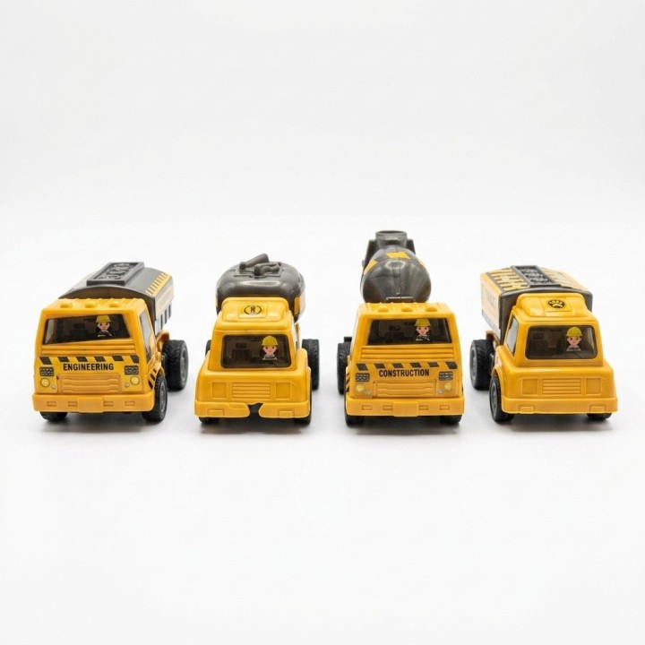 Set 12 Camiones De Construccion Juguete Friccion Niños