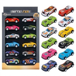 Set 12 Carritos Deportivos Fricción Pull Back Para Niños