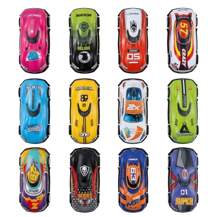 Set 12 Carritos Deportivos Fricción Pull Back Para Niños