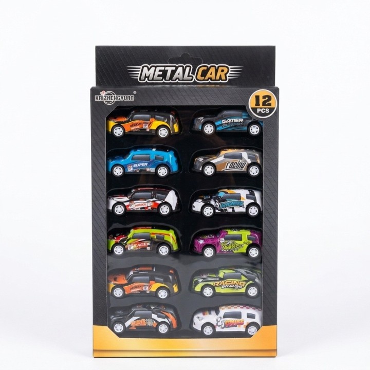 Set 12 Carros Deportivos Juguete Friccion Niños