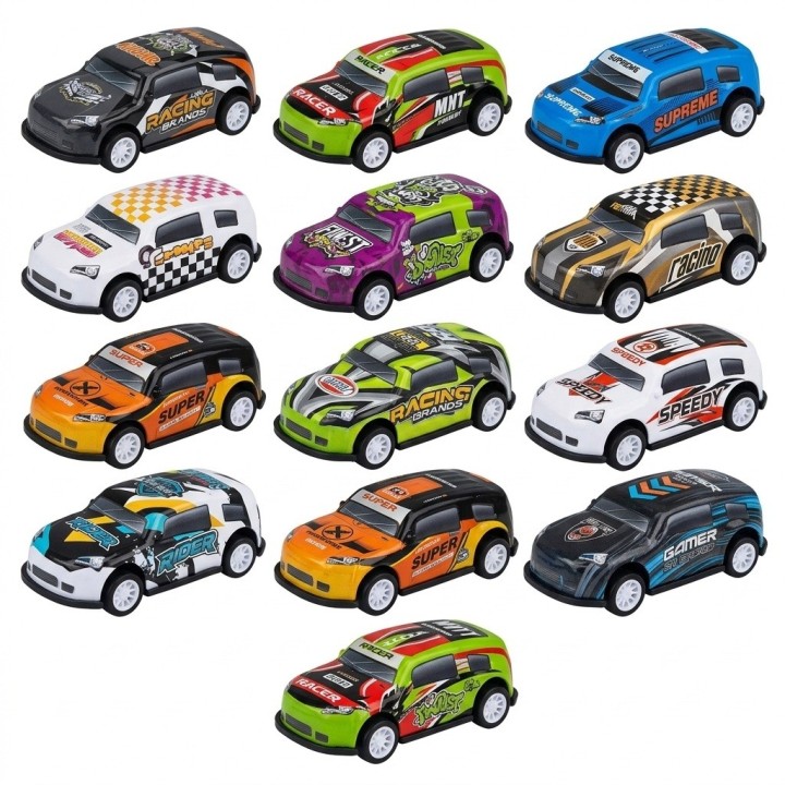 Set 12 Carros Deportivos Juguete Friccion Niños
