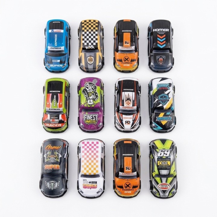 Set 12 Carros Deportivos Juguete Friccion Niños