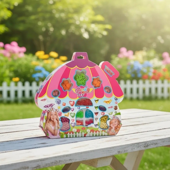 Set Crear Pulseras Niñas Mostacillas Estuche Casa