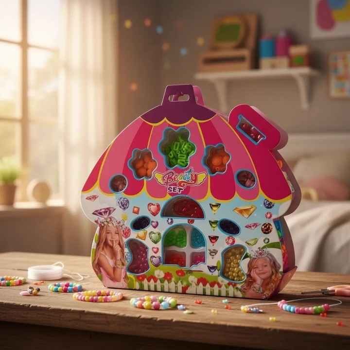 Set Crear Pulseras Niñas Mostacillas Estuche Casa