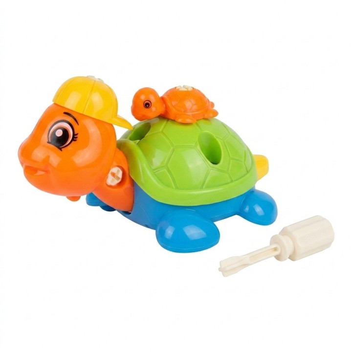 Tortuga Juguete Armable Y De Arrastre Con Destornillador