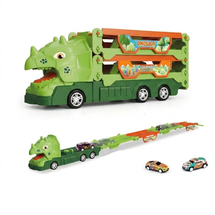 Camion Dinosaurio Pista Plegable Con Accesorios
