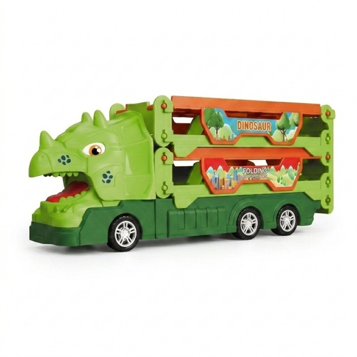 Camion Dinosaurio Pista Plegable Con Accesorios