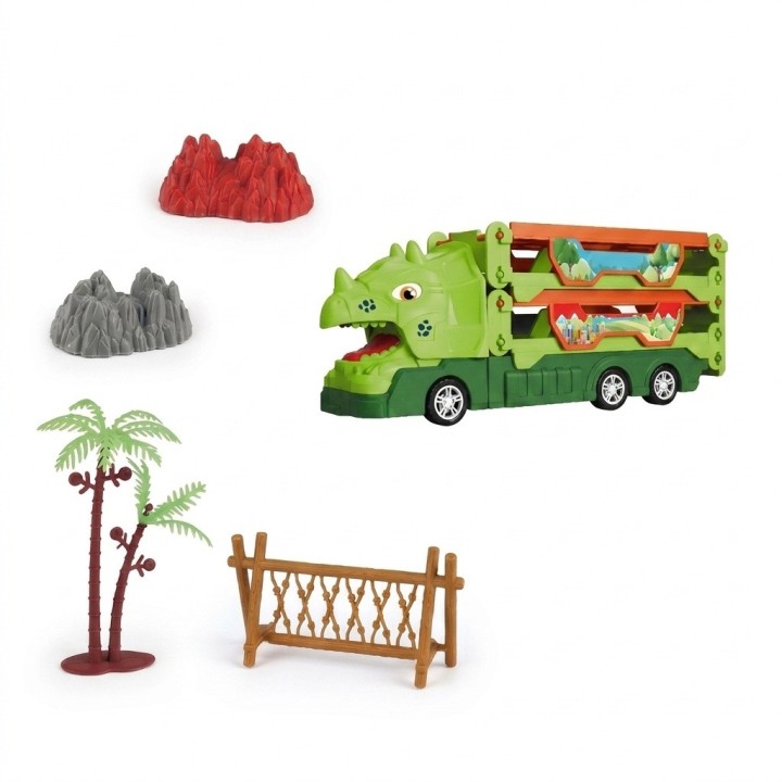Camion Dinosaurio Pista Plegable Con Accesorios