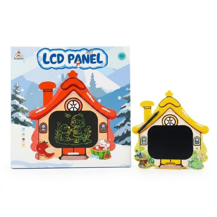 Tablero Mágico Lcd Forma Casa Dibujo Y Escritura Infantil
