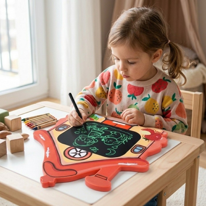 Tablero Mágico Lcd Forma Casa Dibujo Y Escritura Infantil