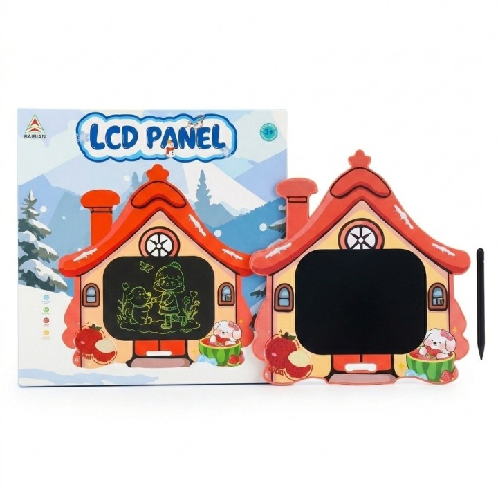 Tablero Mágico Lcd Forma Casa Dibujo Y Escritura Infantil