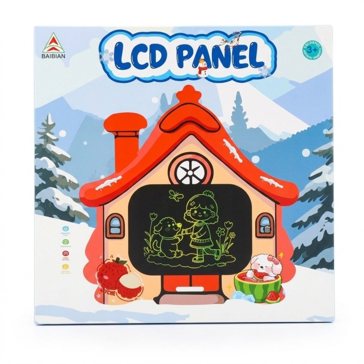 Tablero Mágico Lcd Forma Casa Dibujo Y Escritura Infantil
