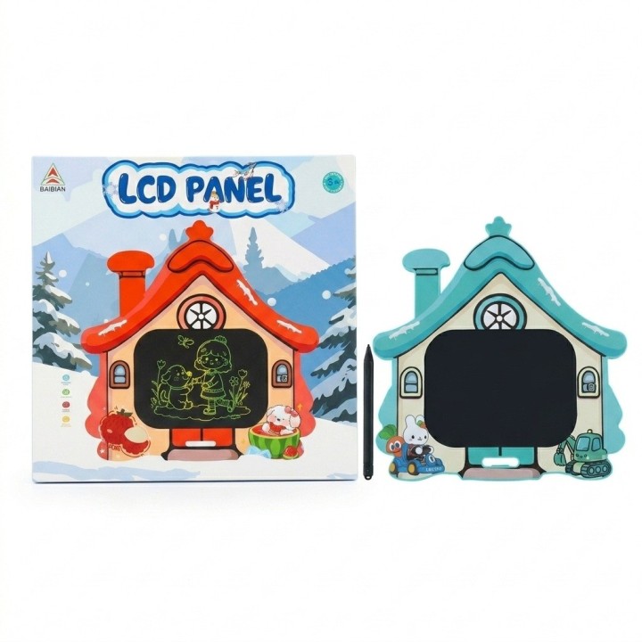 Tablero Mágico Lcd Forma Casa Dibujo Y Escritura Infantil